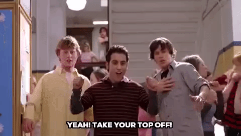 mean girls take your top off gif