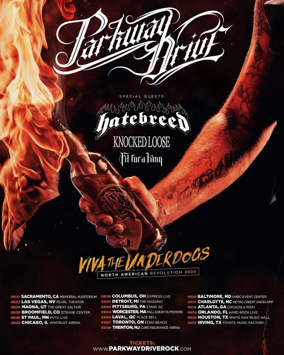 parkway drive tour